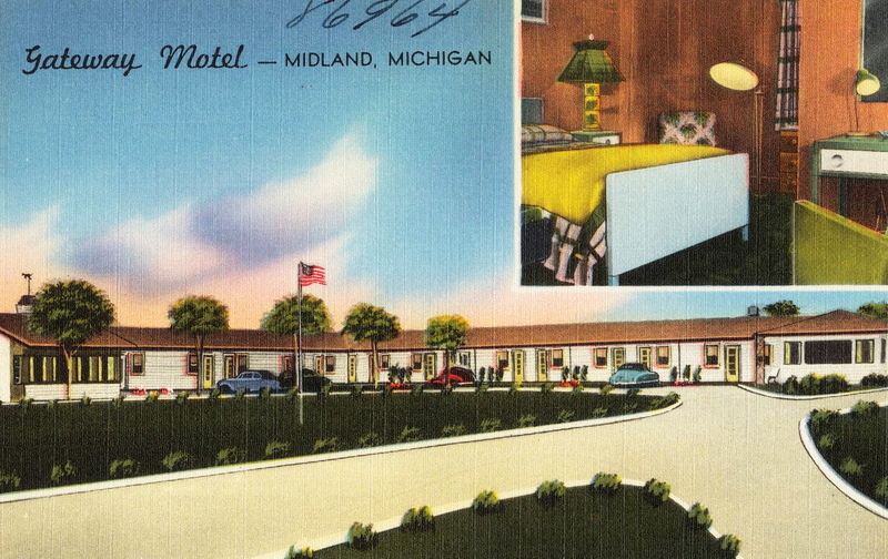 Gate-Way Motel (Gateway Motel) - Postcard